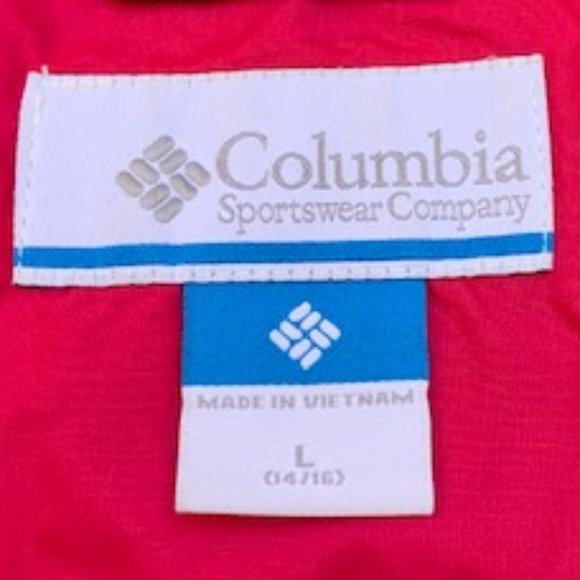 Columbia Girl's Magenta Lightweight Full Zip Coat Jacket Size 14/16 - Picture 15 of 16